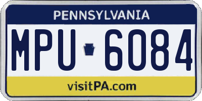 PA license plate MPU6084