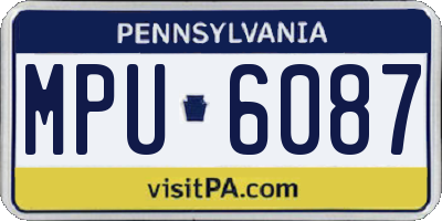 PA license plate MPU6087