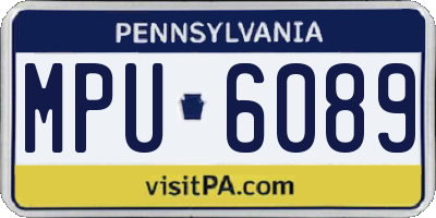 PA license plate MPU6089