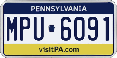 PA license plate MPU6091