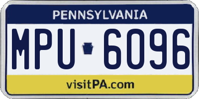 PA license plate MPU6096