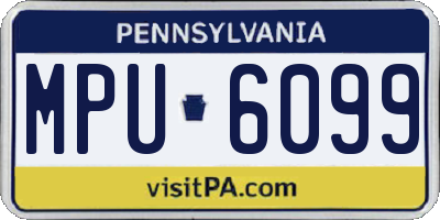 PA license plate MPU6099