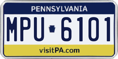 PA license plate MPU6101