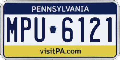 PA license plate MPU6121