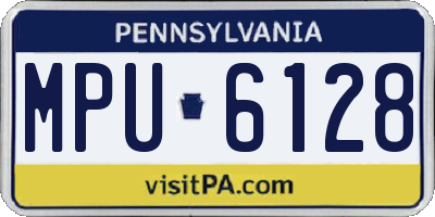 PA license plate MPU6128