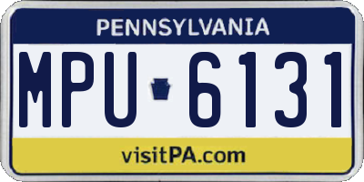 PA license plate MPU6131