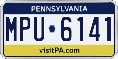 PA license plate MPU6141