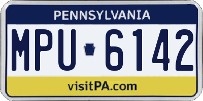 PA license plate MPU6142