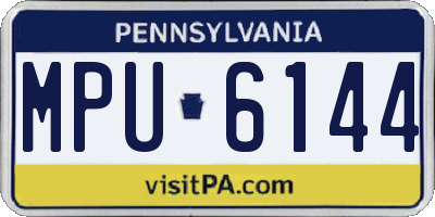 PA license plate MPU6144