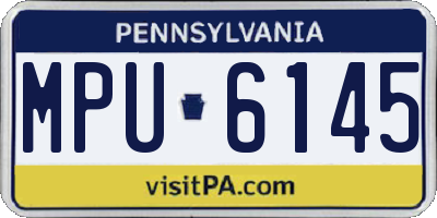 PA license plate MPU6145