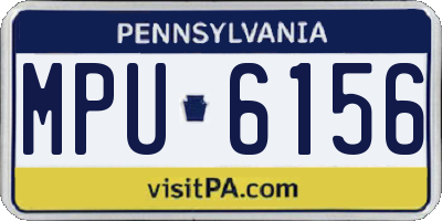PA license plate MPU6156