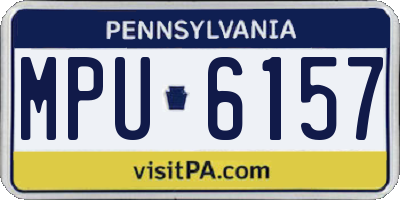 PA license plate MPU6157