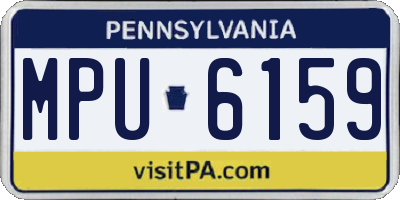 PA license plate MPU6159