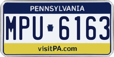 PA license plate MPU6163