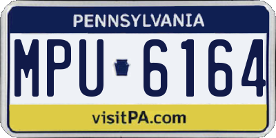 PA license plate MPU6164