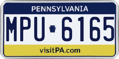 PA license plate MPU6165
