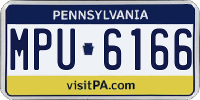 PA license plate MPU6166