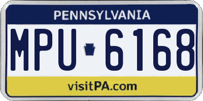 PA license plate MPU6168