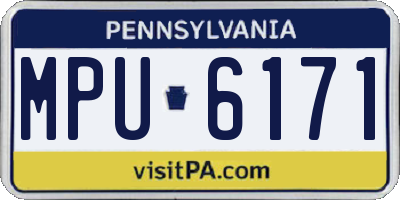 PA license plate MPU6171