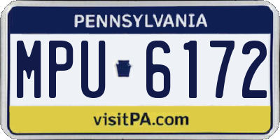 PA license plate MPU6172