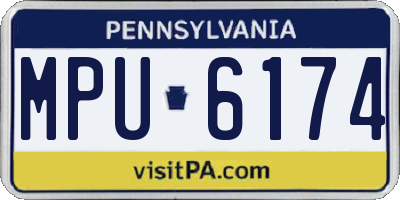 PA license plate MPU6174