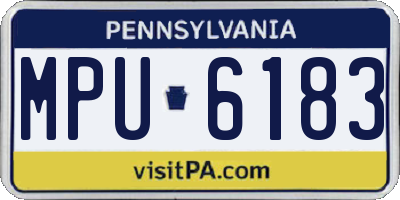 PA license plate MPU6183