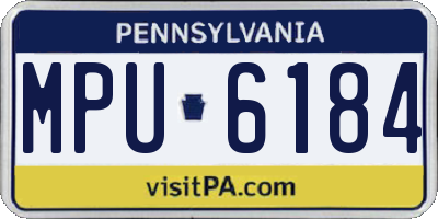 PA license plate MPU6184