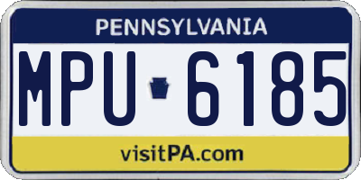 PA license plate MPU6185