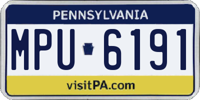 PA license plate MPU6191