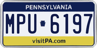 PA license plate MPU6197
