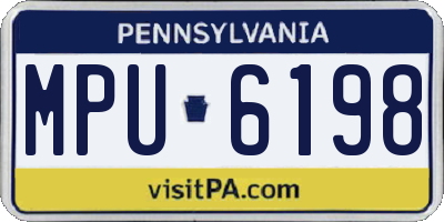 PA license plate MPU6198