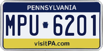 PA license plate MPU6201