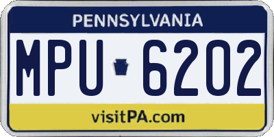 PA license plate MPU6202