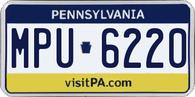 PA license plate MPU6220