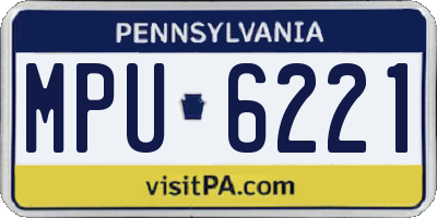 PA license plate MPU6221
