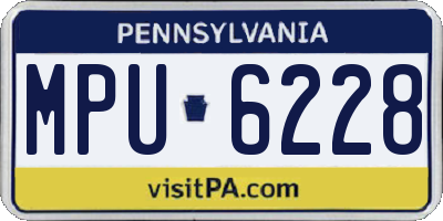 PA license plate MPU6228