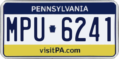 PA license plate MPU6241