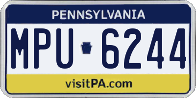 PA license plate MPU6244