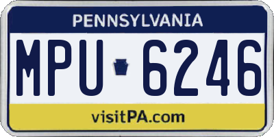 PA license plate MPU6246