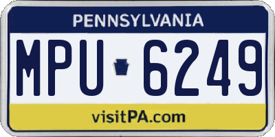 PA license plate MPU6249