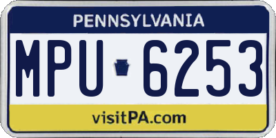 PA license plate MPU6253