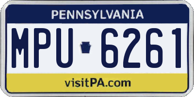 PA license plate MPU6261