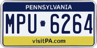 PA license plate MPU6264