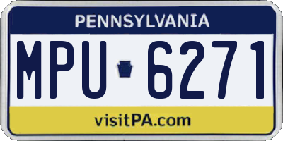 PA license plate MPU6271
