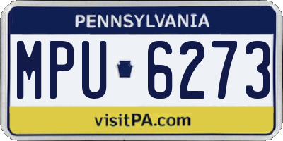 PA license plate MPU6273