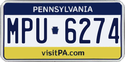 PA license plate MPU6274
