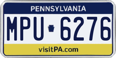 PA license plate MPU6276