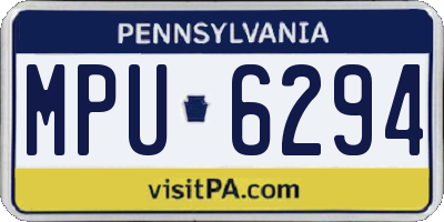 PA license plate MPU6294