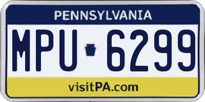 PA license plate MPU6299