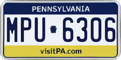 PA license plate MPU6306